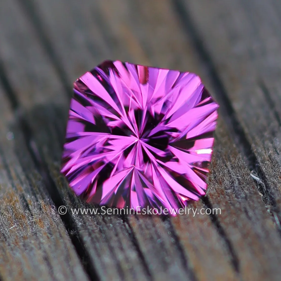 1.1 Carat Bright Pink Garnet Square Octagon -  5.6x6.5mm - Galaxy Cut