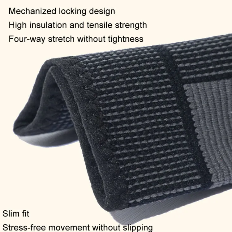 1pair Anti-Slip Compression Straps Keep Warm And Lengthen Knee Pads, Size: M(Mugwort Orange)