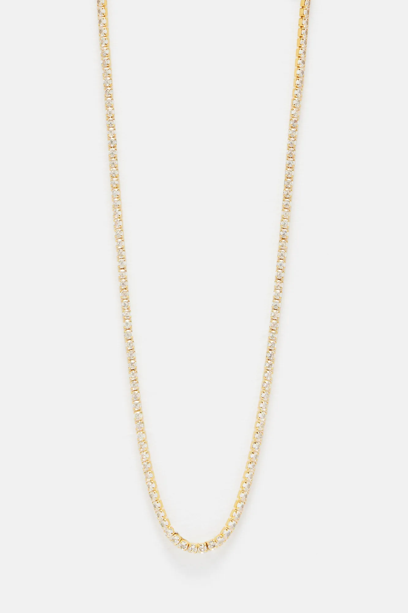 3mm Premium 20″ Tennis Chain Necklace - Gold