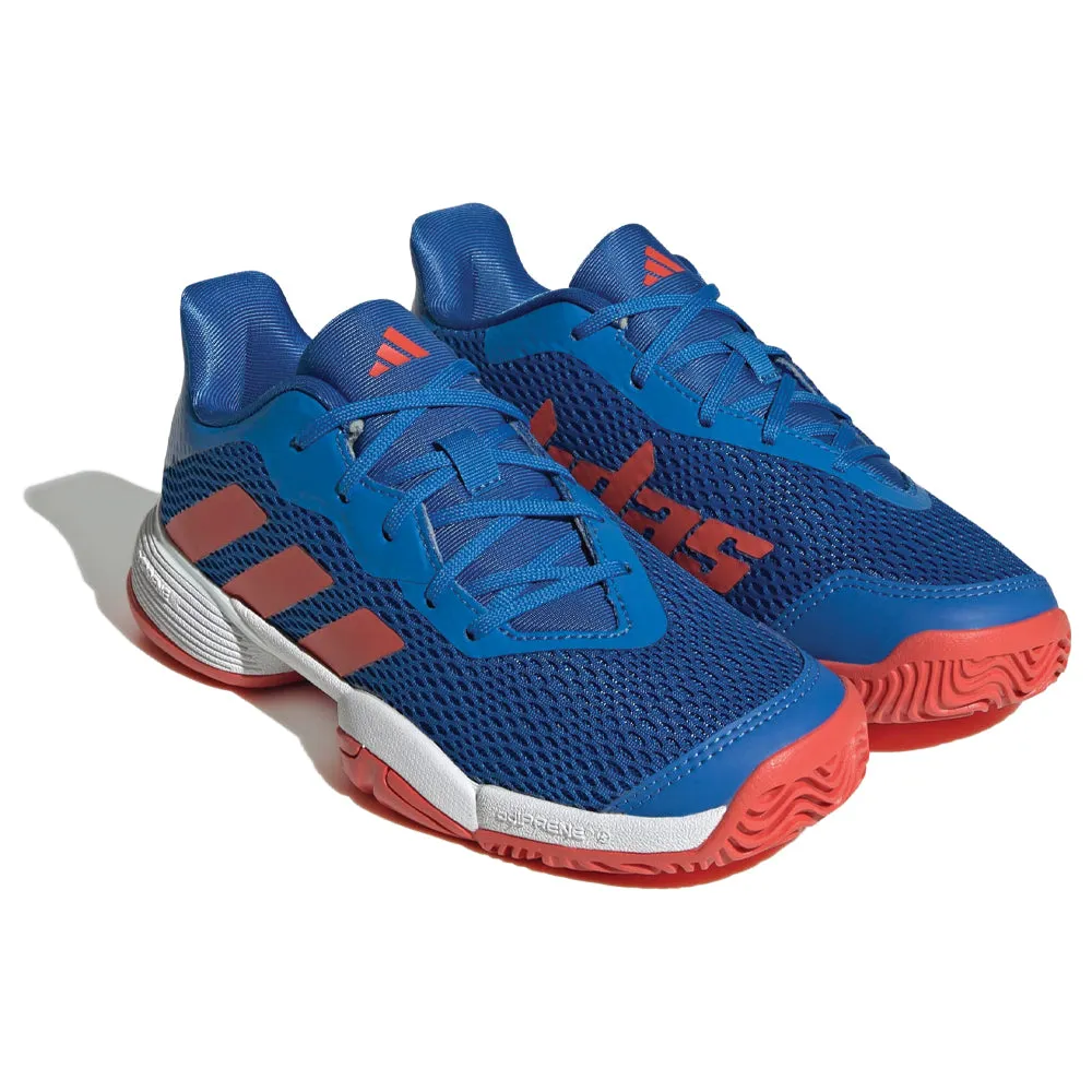 adidas Barricade Tennis Shoes (Junior) - Bright Royal/Bright Red/Cloud White