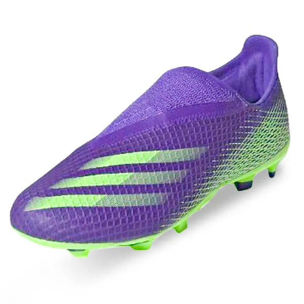 adidas Jr. X Ghosted .3 LL FG Soccer Cleats (Energy Ink/Signal Green)