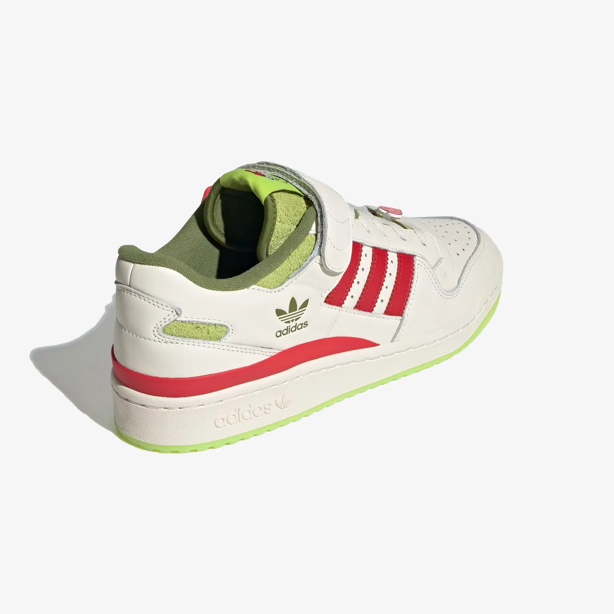 Adidas Originals | FORUM LOW X THE GRINCH  { CREAM WHITE/COLLEGIATE RED/SOLAR SLIME