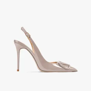 Adora Grey Slingback Sandals