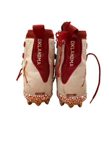 Adrian Ealy Oklahoma Football Game Worn Player Exclusive Cleats (Size 15)