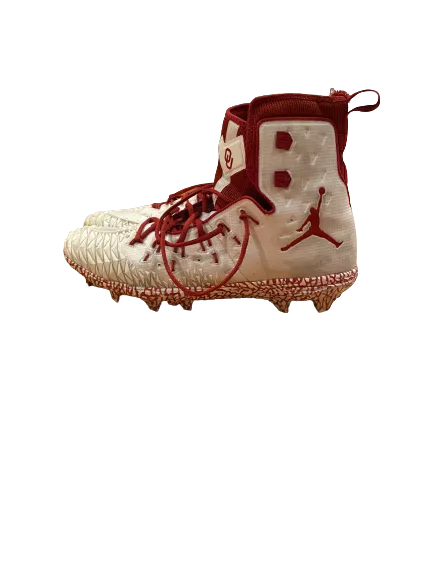 Adrian Ealy Oklahoma Football Game Worn Player Exclusive Cleats (Size 15)