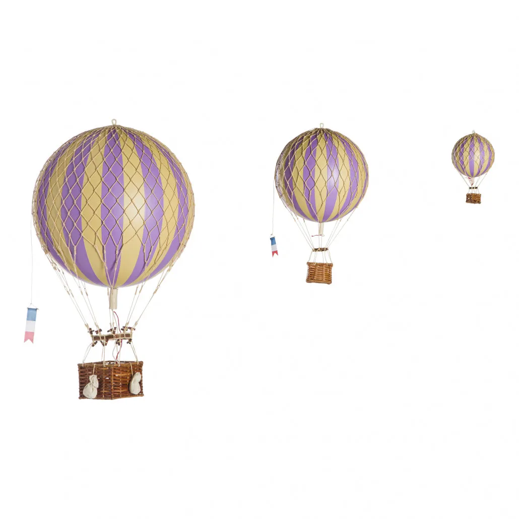 Authentic Models Floating The Skies, Lavender - Hot Air Balloon Hanging Decor - 13cm