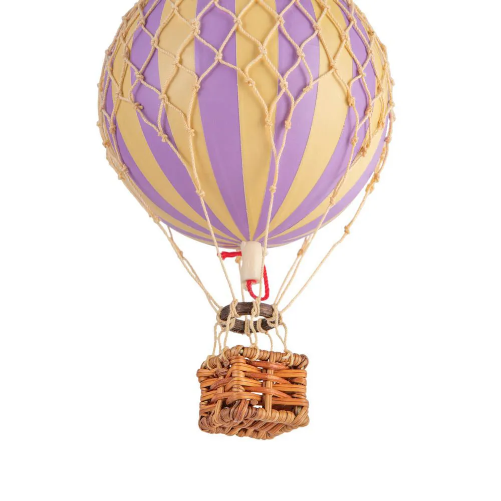 Authentic Models Floating The Skies, Lavender - Hot Air Balloon Hanging Decor - 13cm