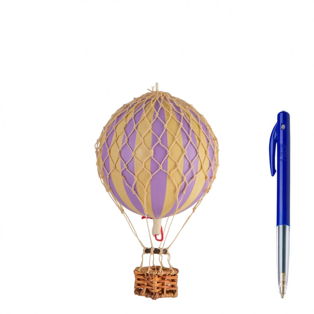 Authentic Models Floating The Skies, Lavender - Hot Air Balloon Hanging Decor - 13cm