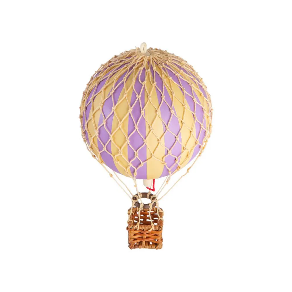 Authentic Models Floating The Skies, Lavender - Hot Air Balloon Hanging Decor - 13cm