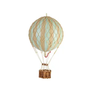 Authentic Models Floating The Skies, Mint - Hot Air Balloon Hanging Decor - 13cm