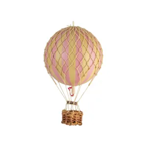 Authentic Models Floating The Skies, Pink - Hot Air Balloon Hanging Decor - 13cm