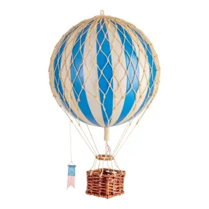 Authentic Models Travels Light, Blue - Hot Air Balloon Hanging Decor - 30cm