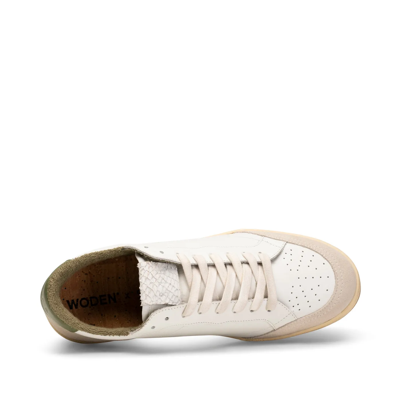 Babtiste sneaker leather - WHITE / GREEN