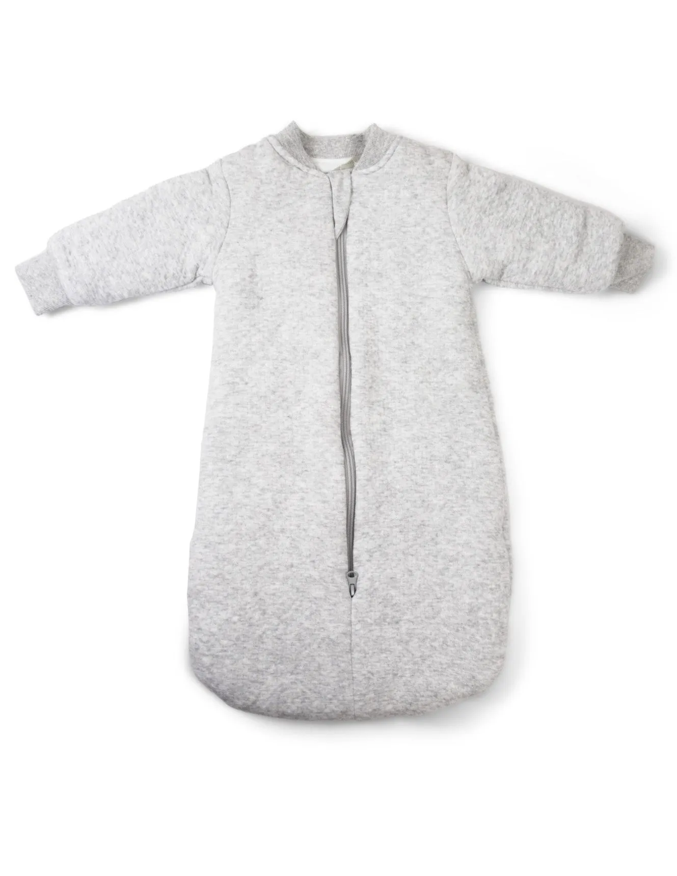 babystudio sleeping bag cotton with arms 3.0 TOG - grey marle/grey lines