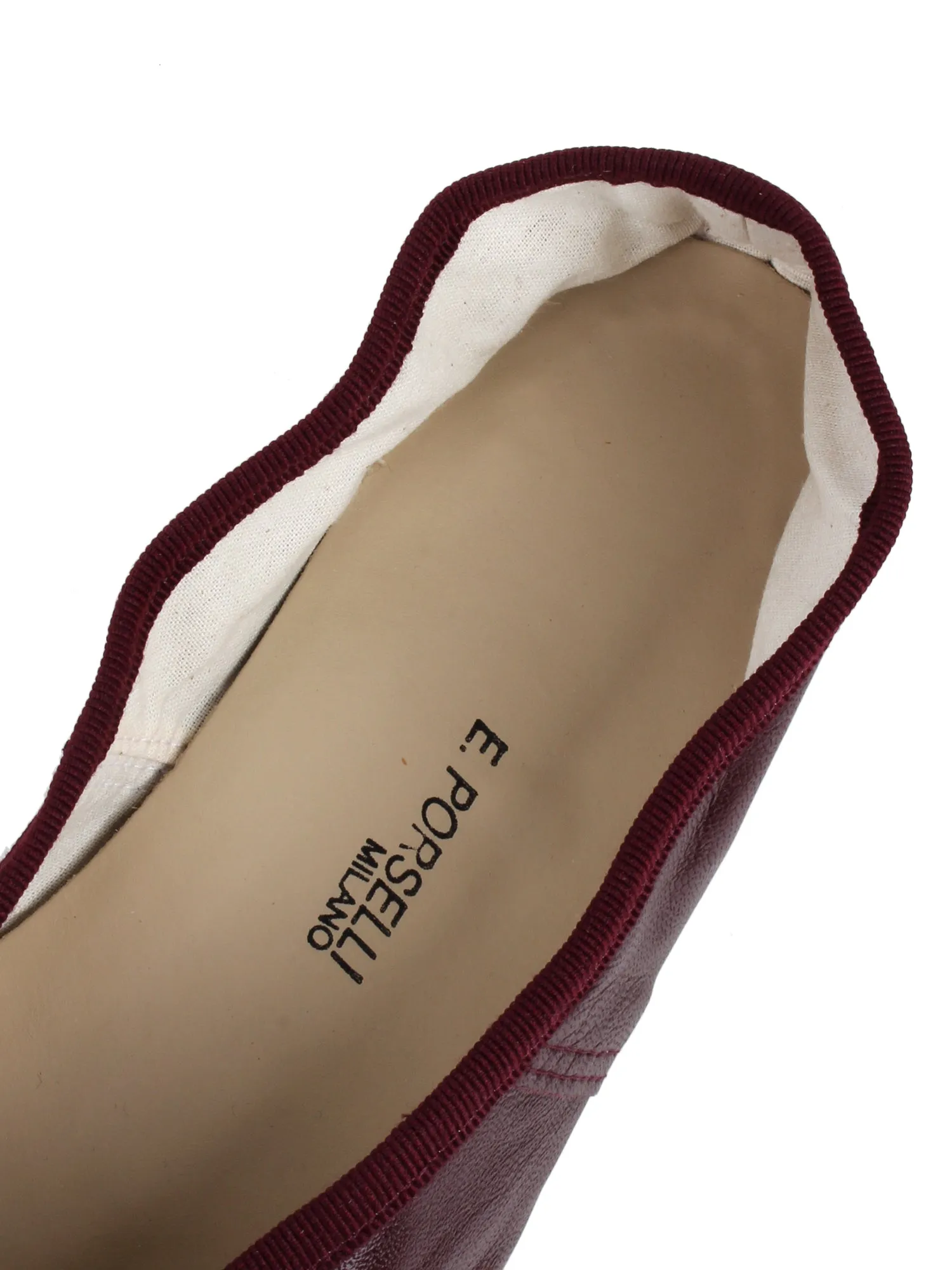 Ballet Flats_Burgundy Leather