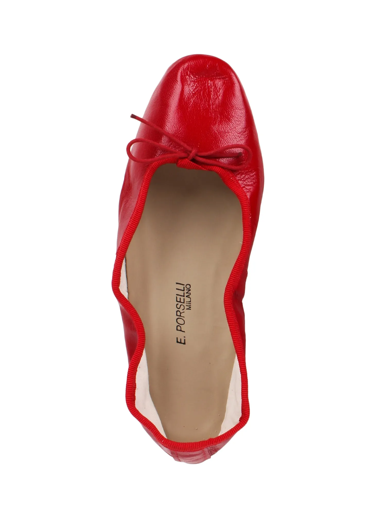 Ballet Flats_Red Leather