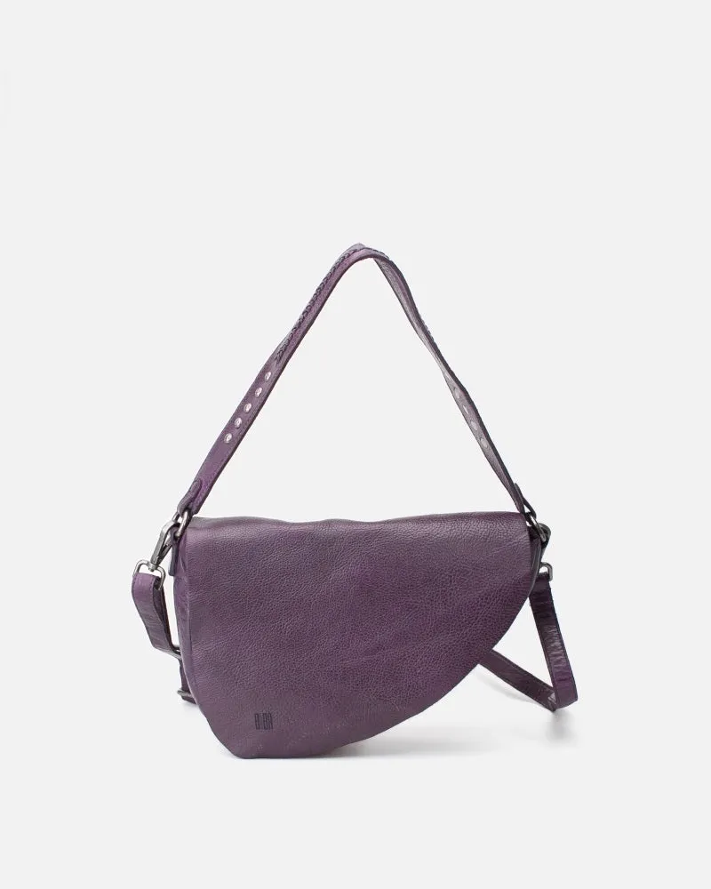 Biba Taos Leather Shoulder Bag Purple