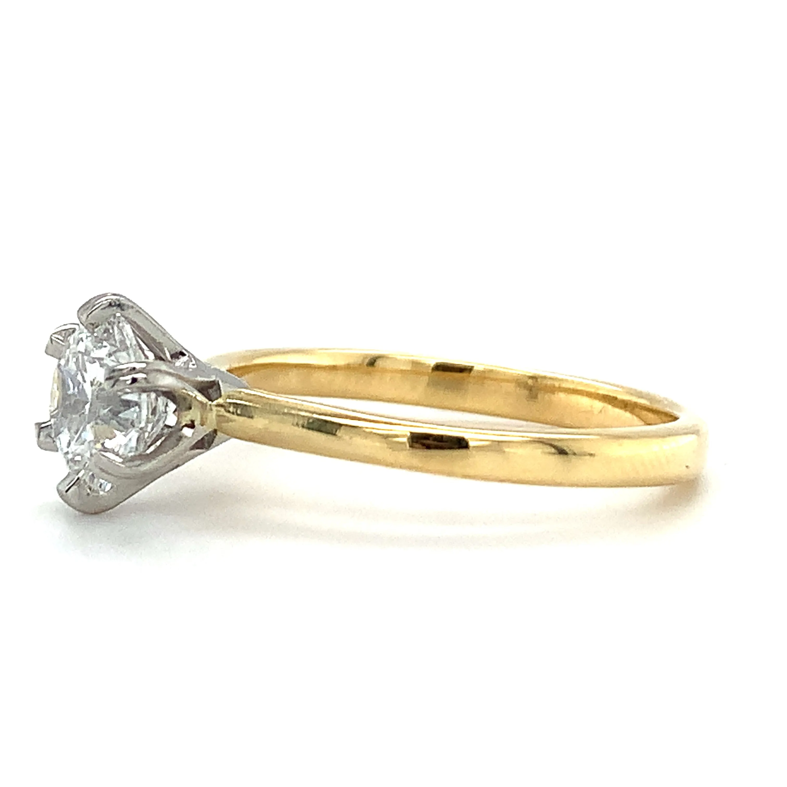 Blaire - 18ct Yellow Gold 1ct Laboratory Grown Six Claw Solitaire Diamond Engagement Ring