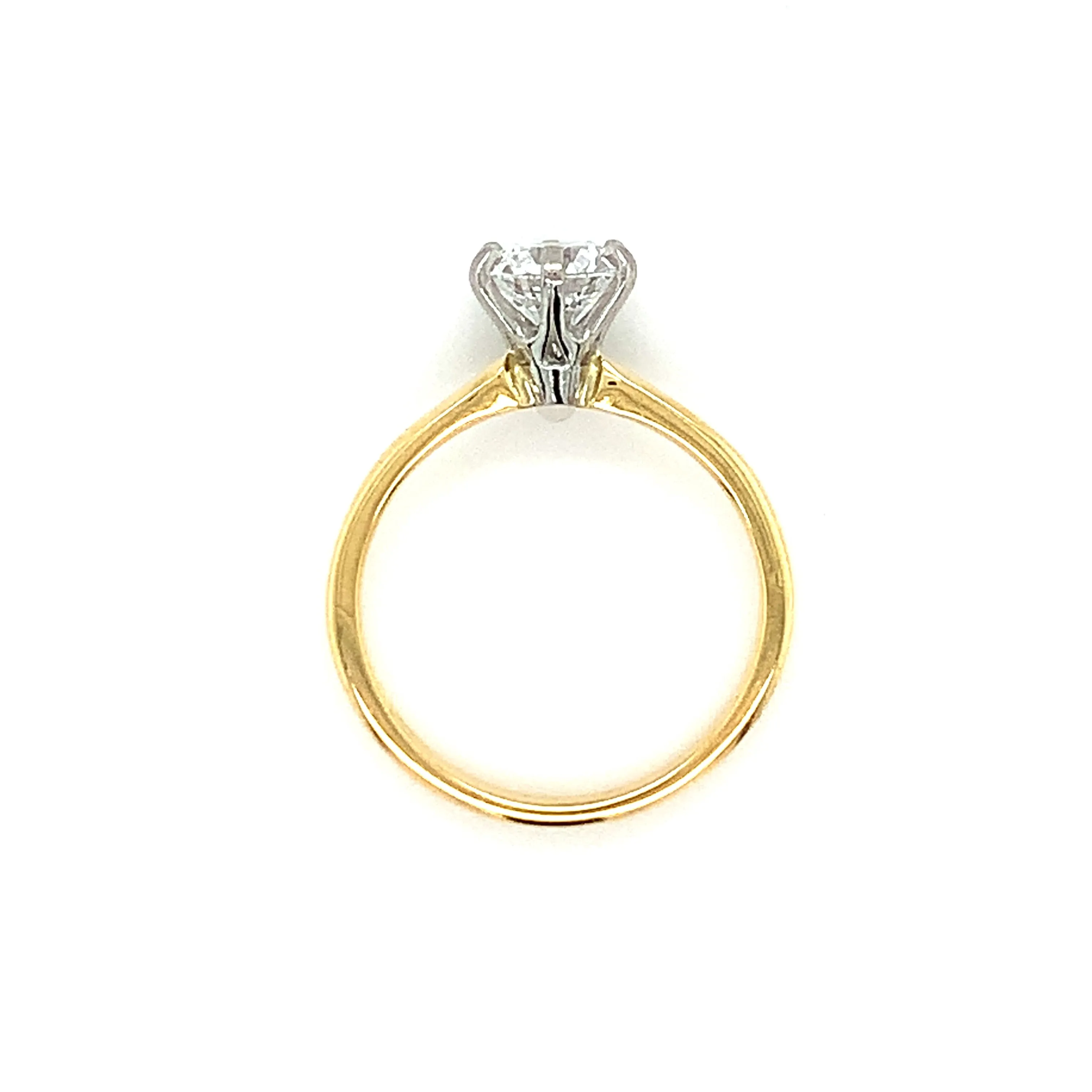 Blaire - 18ct Yellow Gold 1ct Laboratory Grown Six Claw Solitaire Diamond Engagement Ring