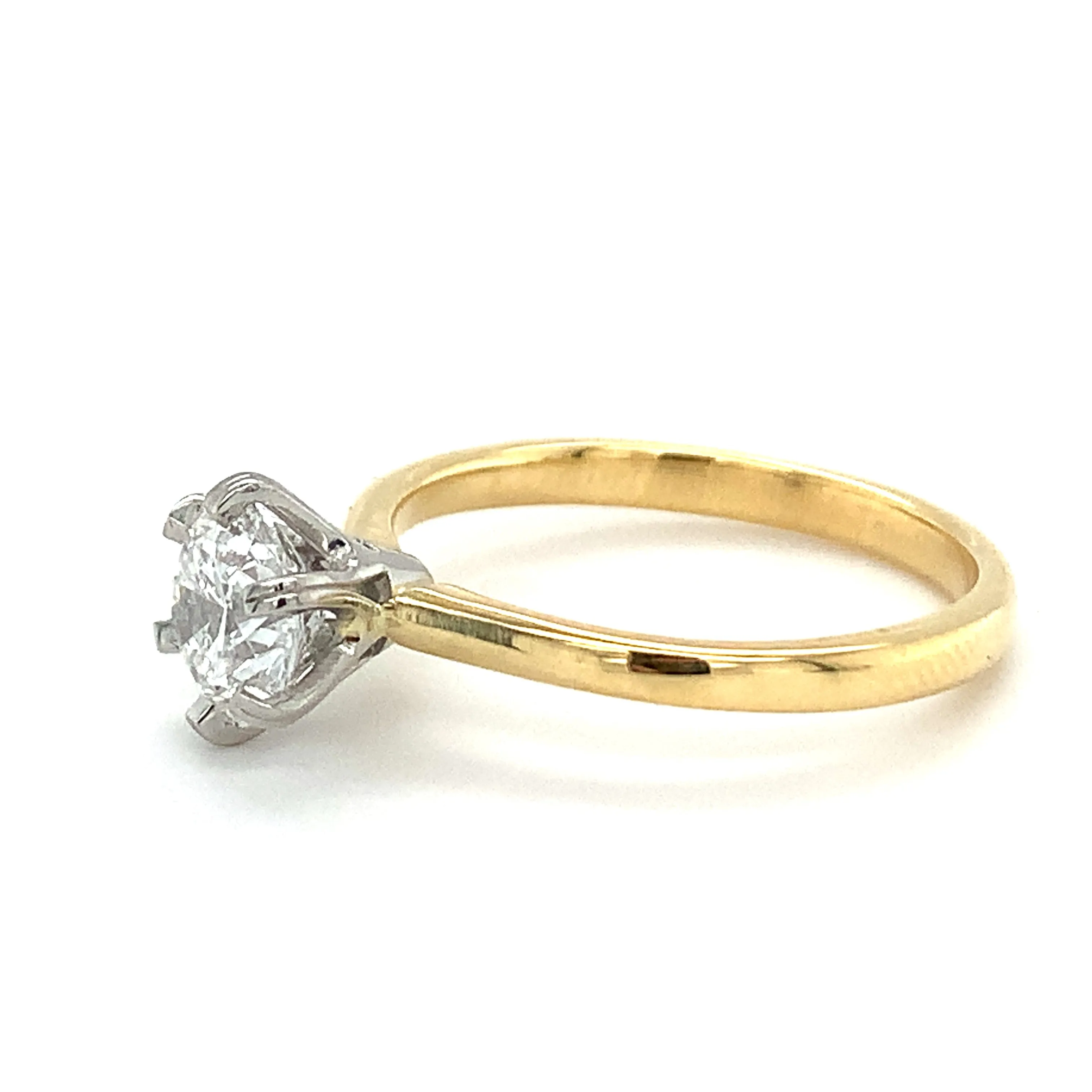 Blaire - 18ct Yellow Gold 1ct Laboratory Grown Six Claw Solitaire Diamond Engagement Ring