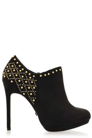 BLINK EVEY Black Studded Ankle Boots