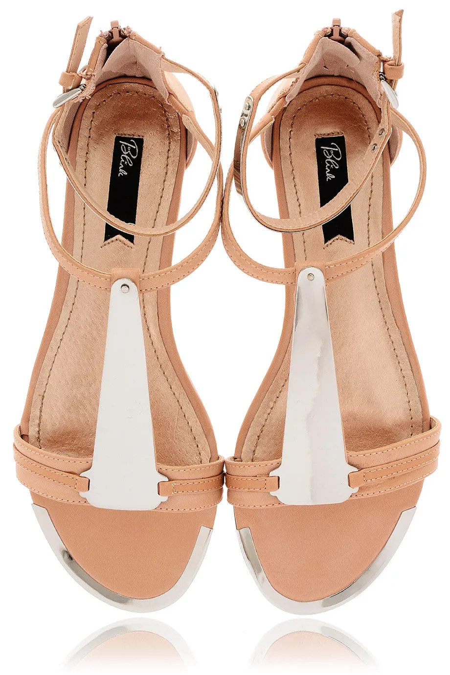 BLINK INNA Nude Metal Sandals