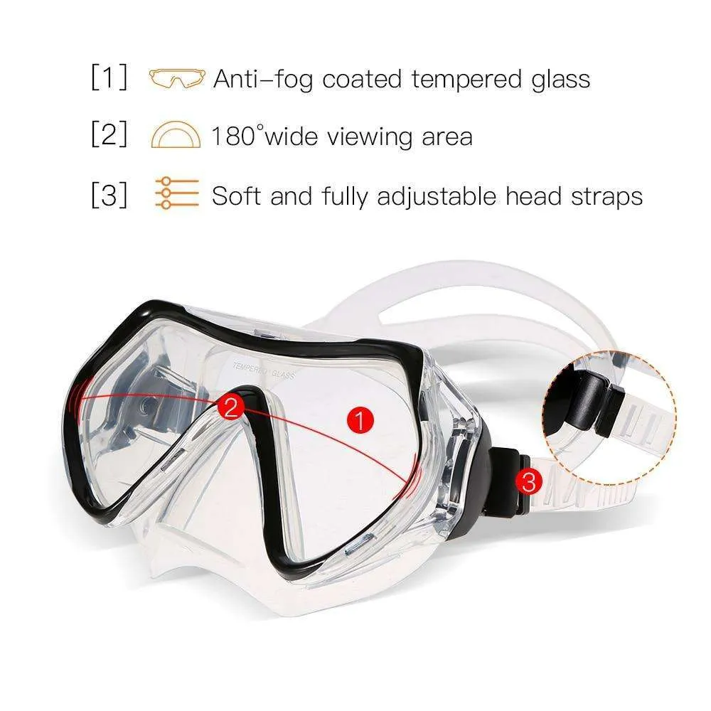 Blue Aqua Premium Snorkel Set