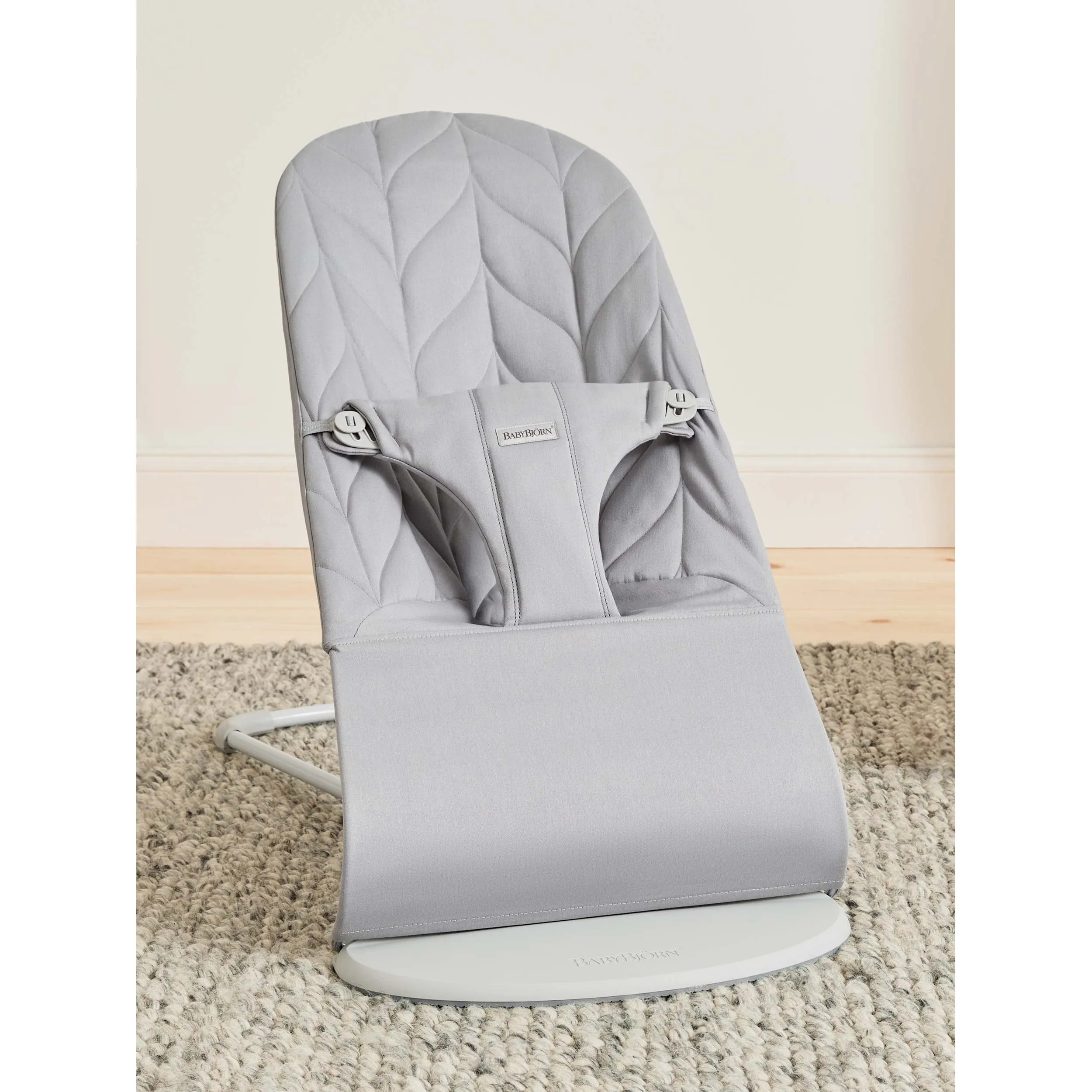 Bouncer Bliss Woven Petal Quilt - Light Grey