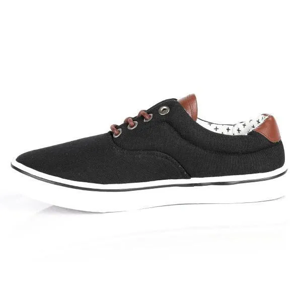 BOYS BLACK CASUAL LACE UP SNEAKERS