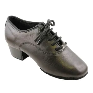 Boys' Latin Dance Shoes, Model 802, Black Leather