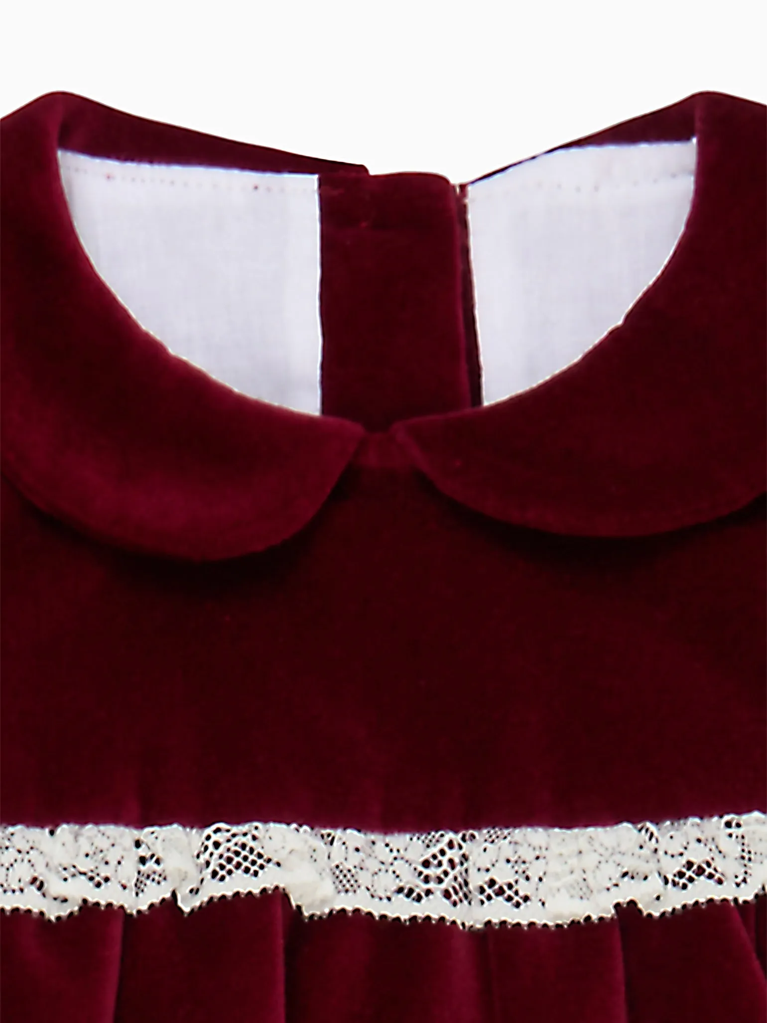 Burgundy Azura Velvet Baby Girl Romper