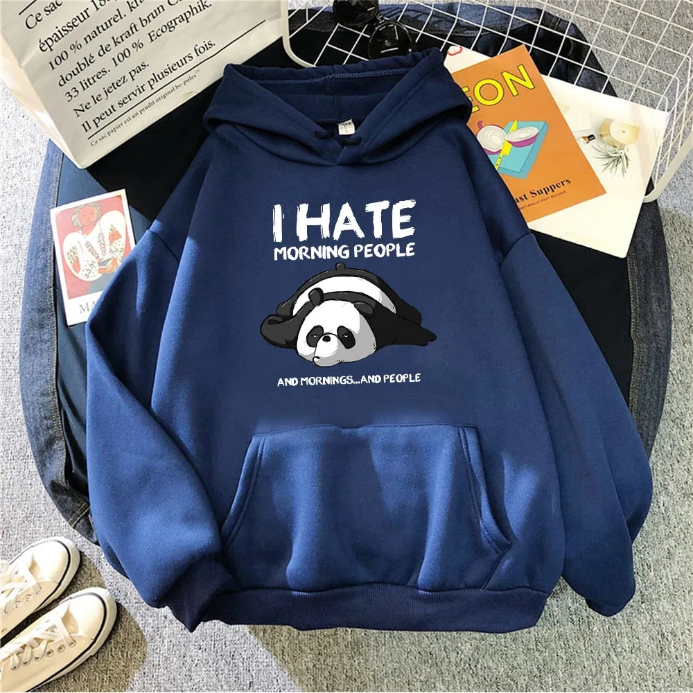 Cartoon Cute Panda Oversized Hoodie with Pockets