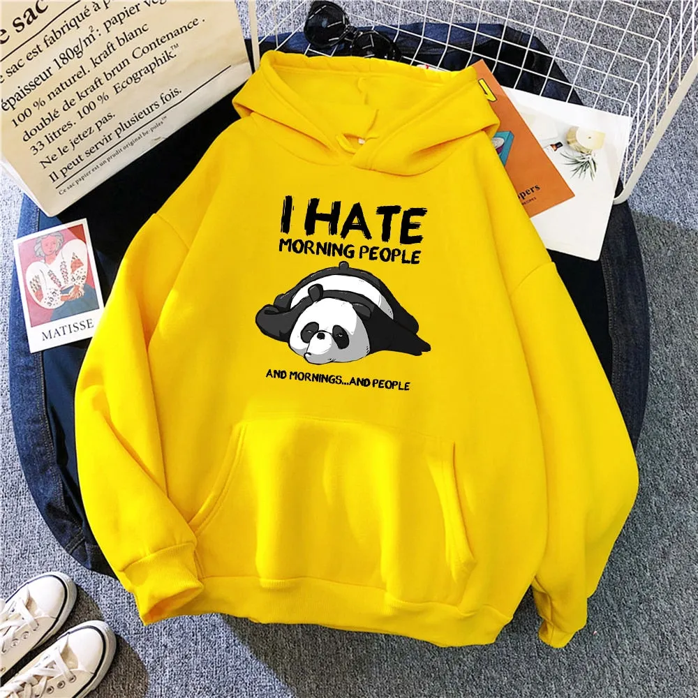 Cartoon Cute Panda Oversized Hoodie with Pockets