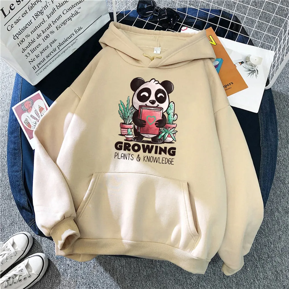 Cartoon Cute Panda Oversized Hoodie with Pockets