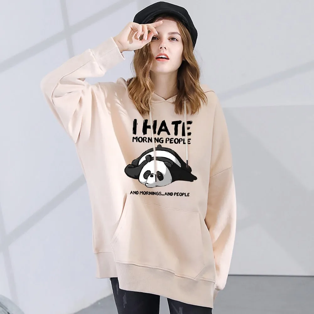 Cartoon Cute Panda Oversized Hoodie with Pockets