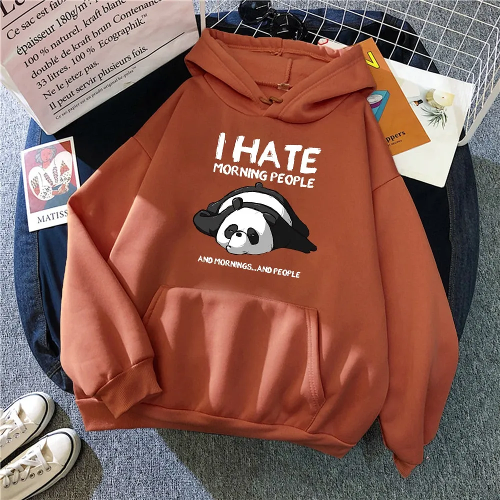 Cartoon Sloth Oversized Hoodie with Pockets