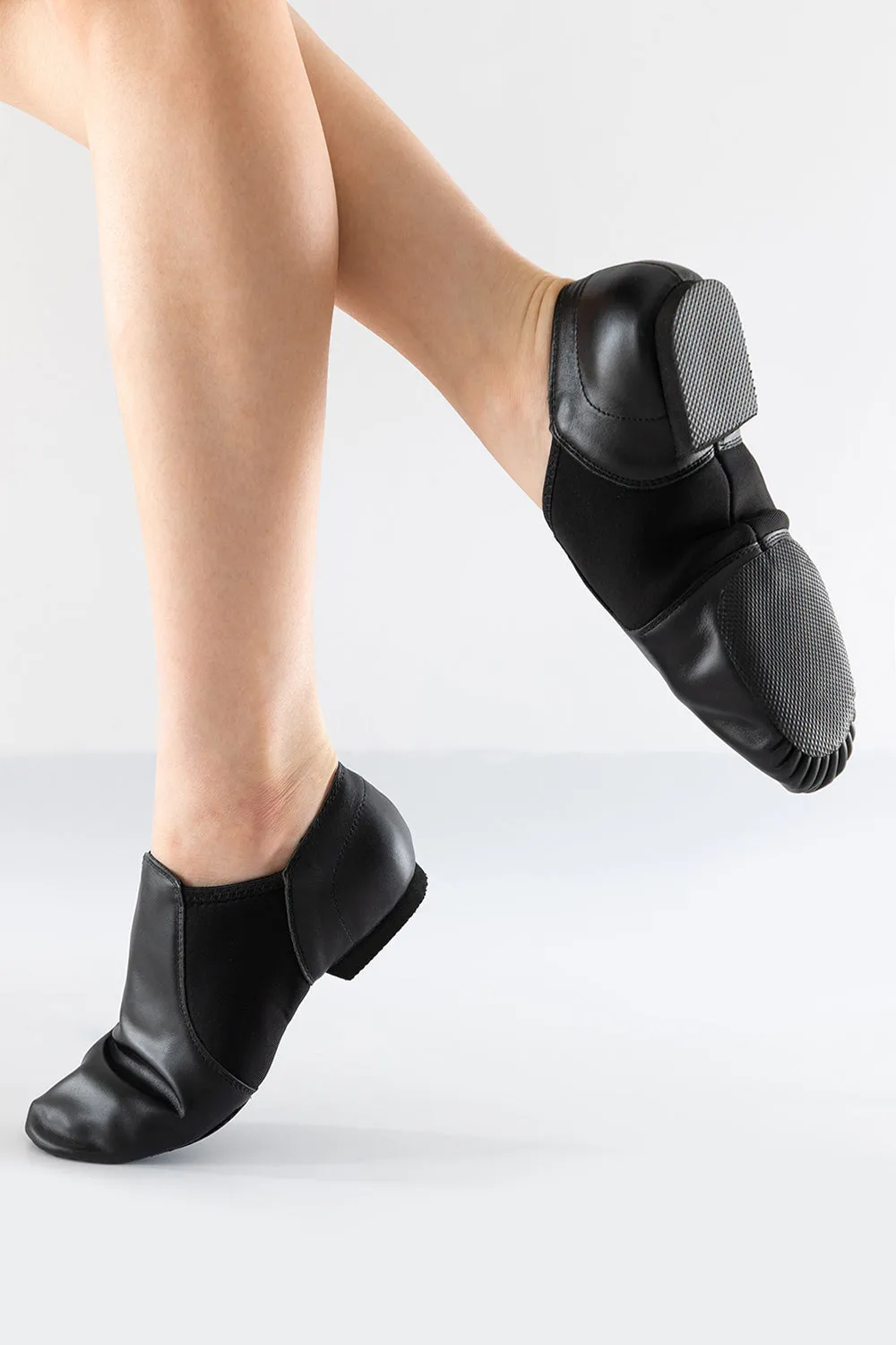 Childrens Leather Elasta Jazz Booties