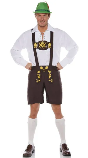 Classic Belgian Plus Size Mens Lederhosen Oktoberfest Costume