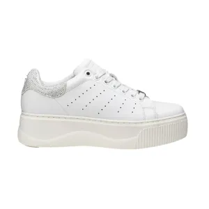 Cult scarpa sneakers da donna in pelle con applicazione glitter Perry 3162 CLW316220 bianco