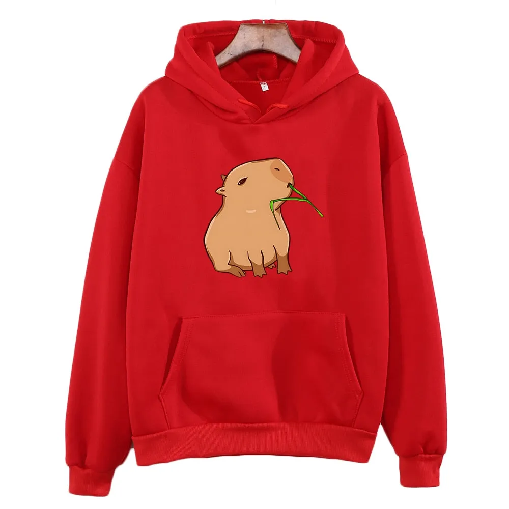 Cute Capybara Oversized Hoodie Sweatshirt