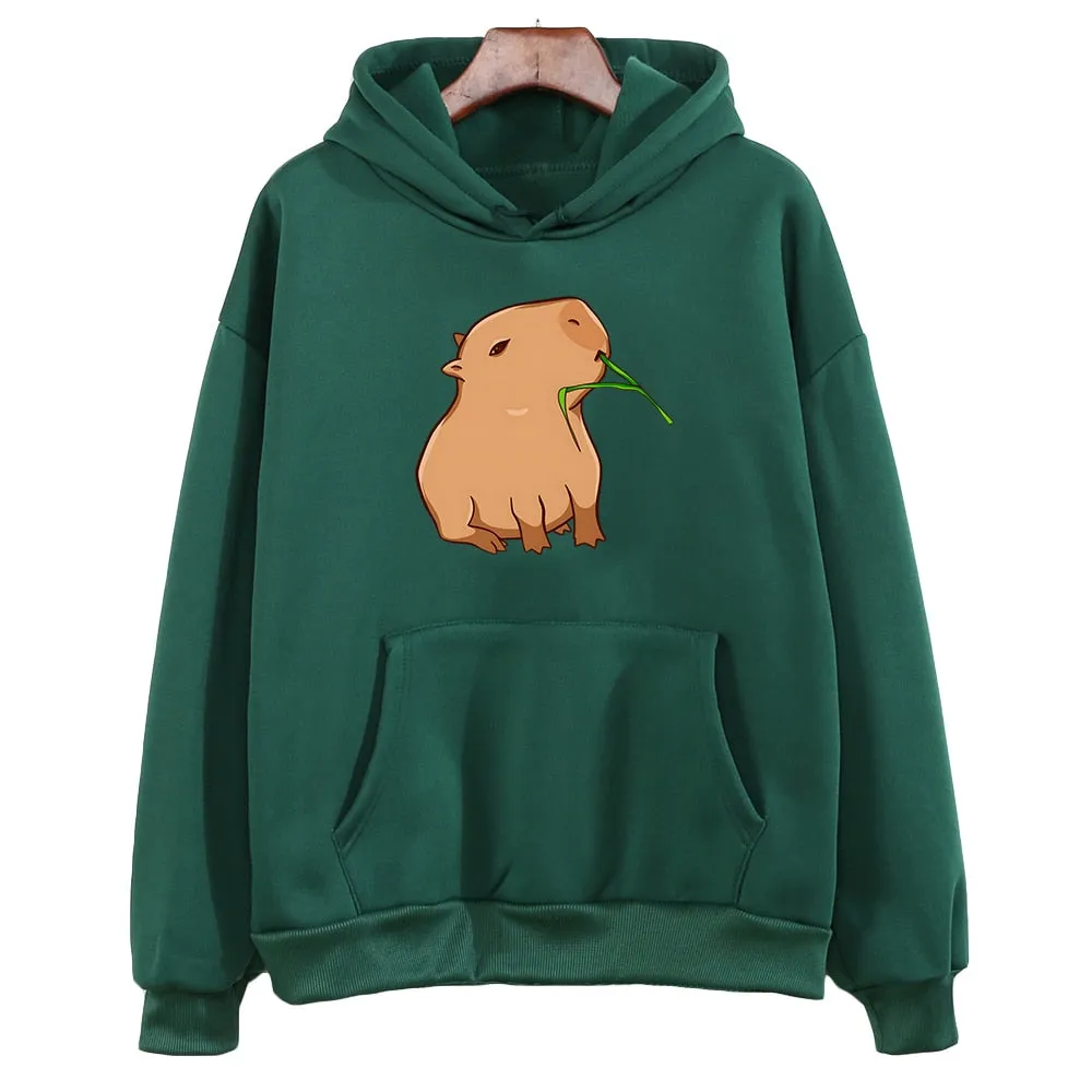 Cute Capybara Oversized Hoodie Sweatshirt