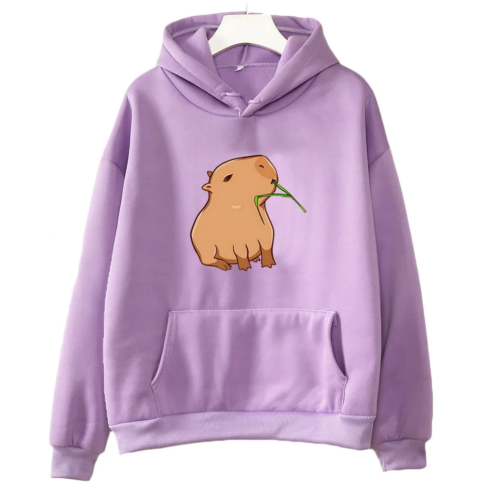 Cute Capybara Oversized Hoodie Sweatshirt