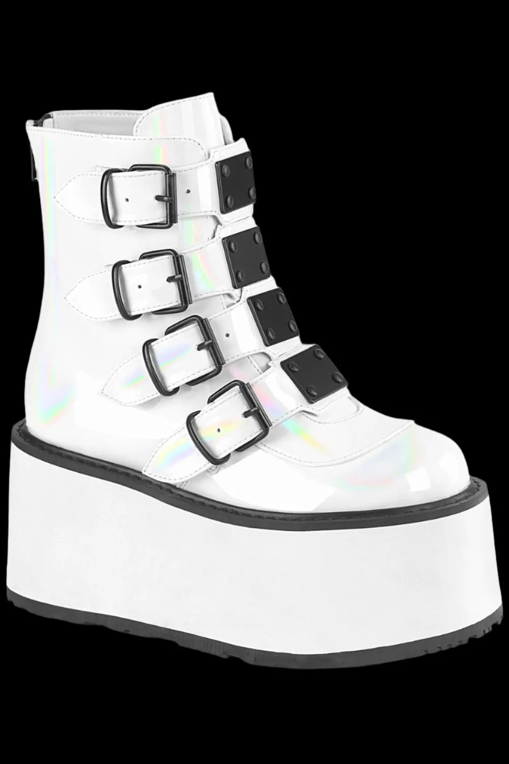 DemoniaCult DAMNED 105 Boots White