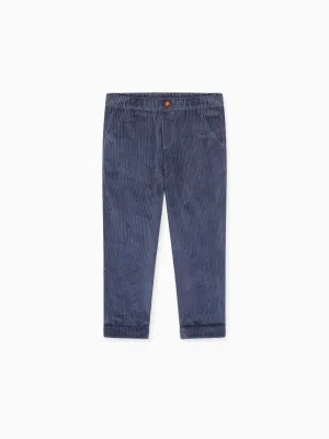 Dusty Blue Benito Corduroy Boy Trousers