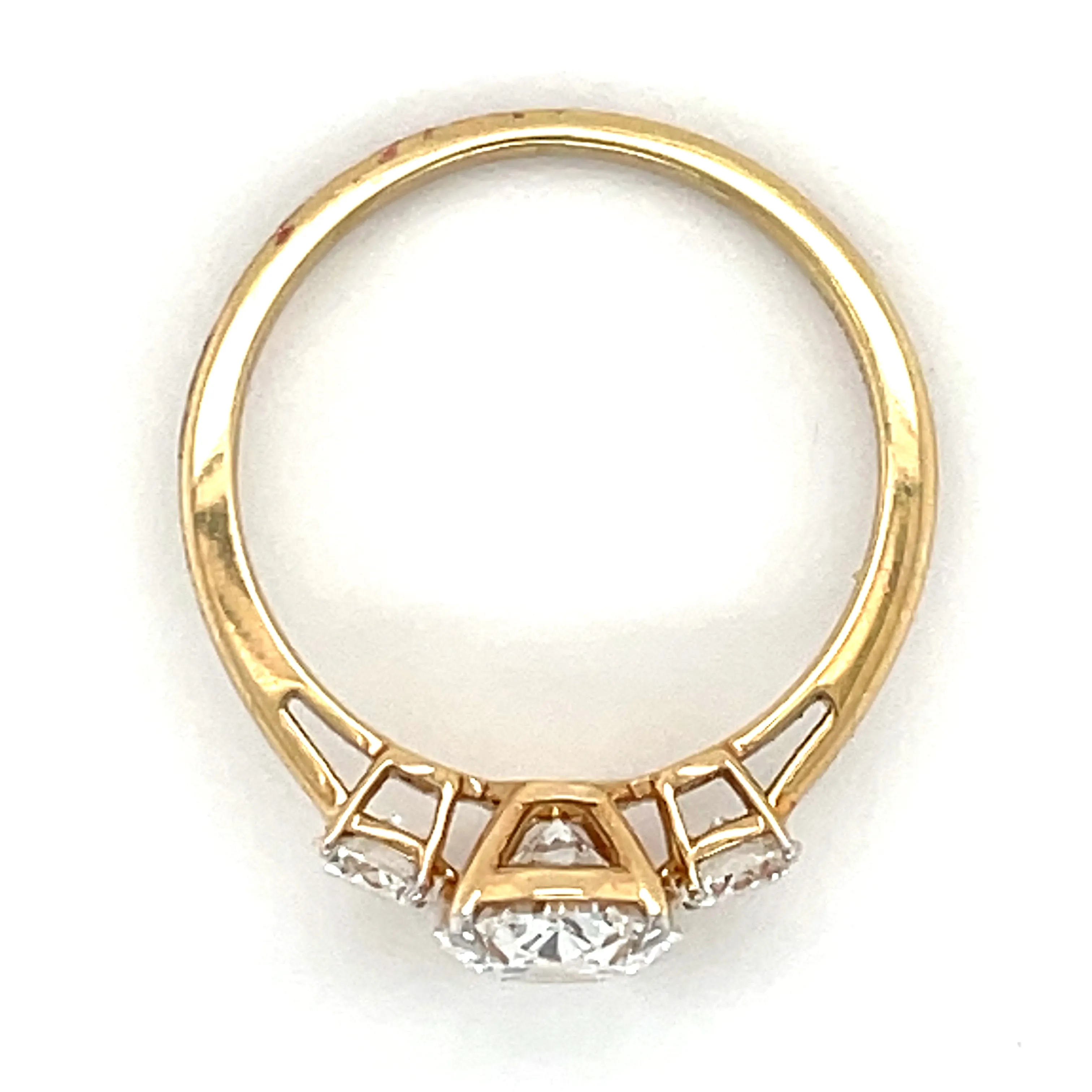 Eloise - 14ct Yellow Gold 1.93ct Oval and Round Three Stone Laboratory Grown Diamond Engagement Ring