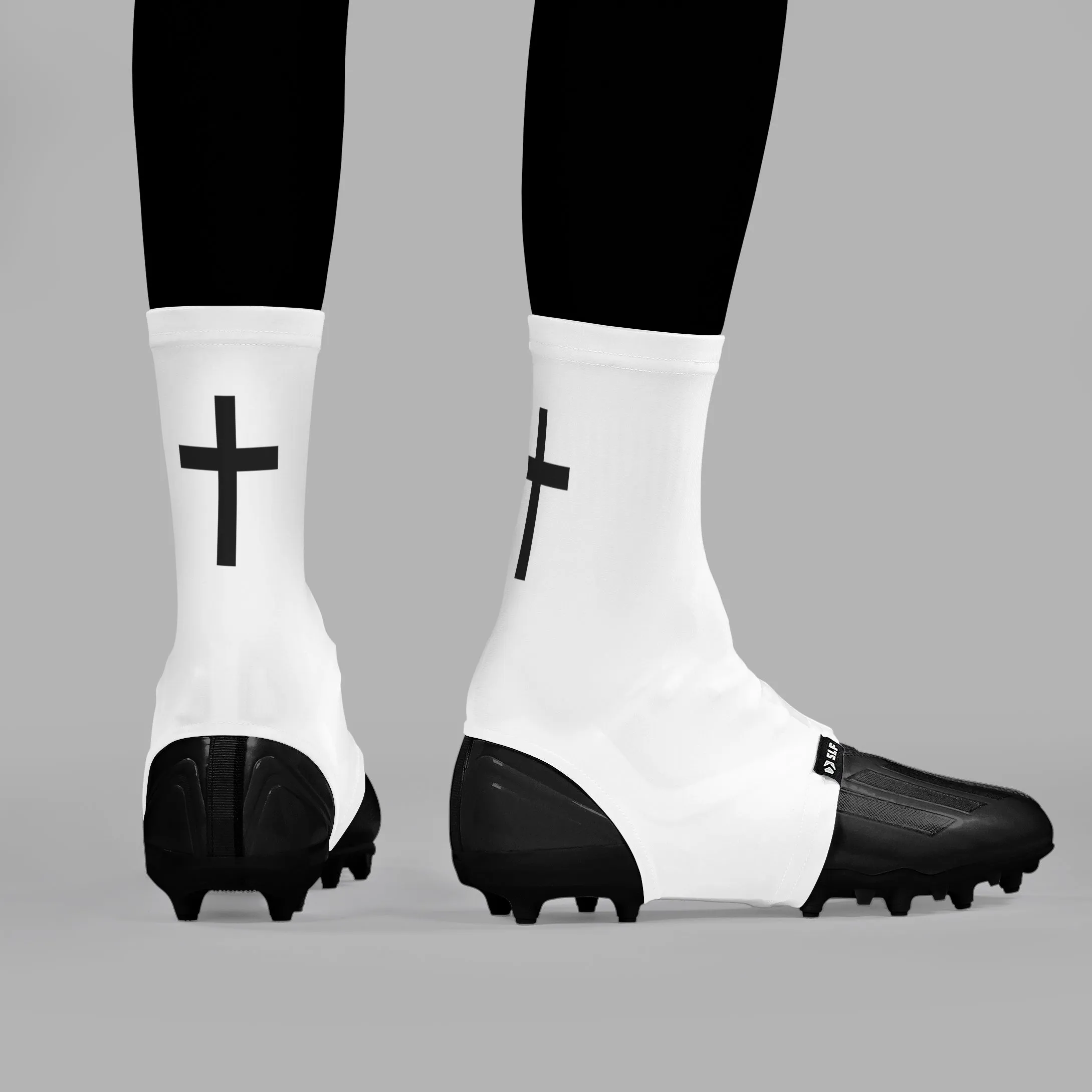 Faith Cross White Spats / Cleat Covers