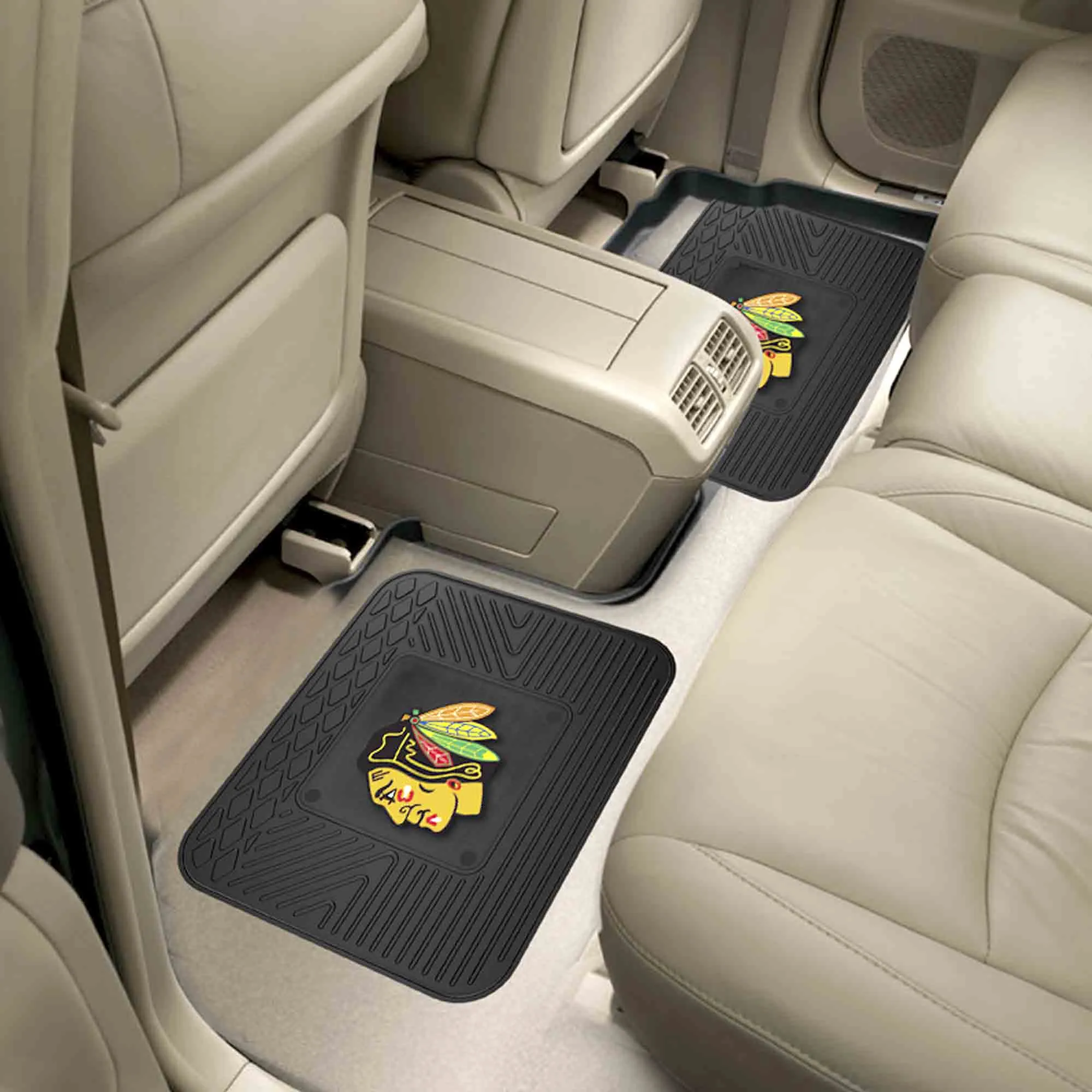 Fanmats Chicago Blackhawks Back Seat Car Utility Mats - 2 Piece Set