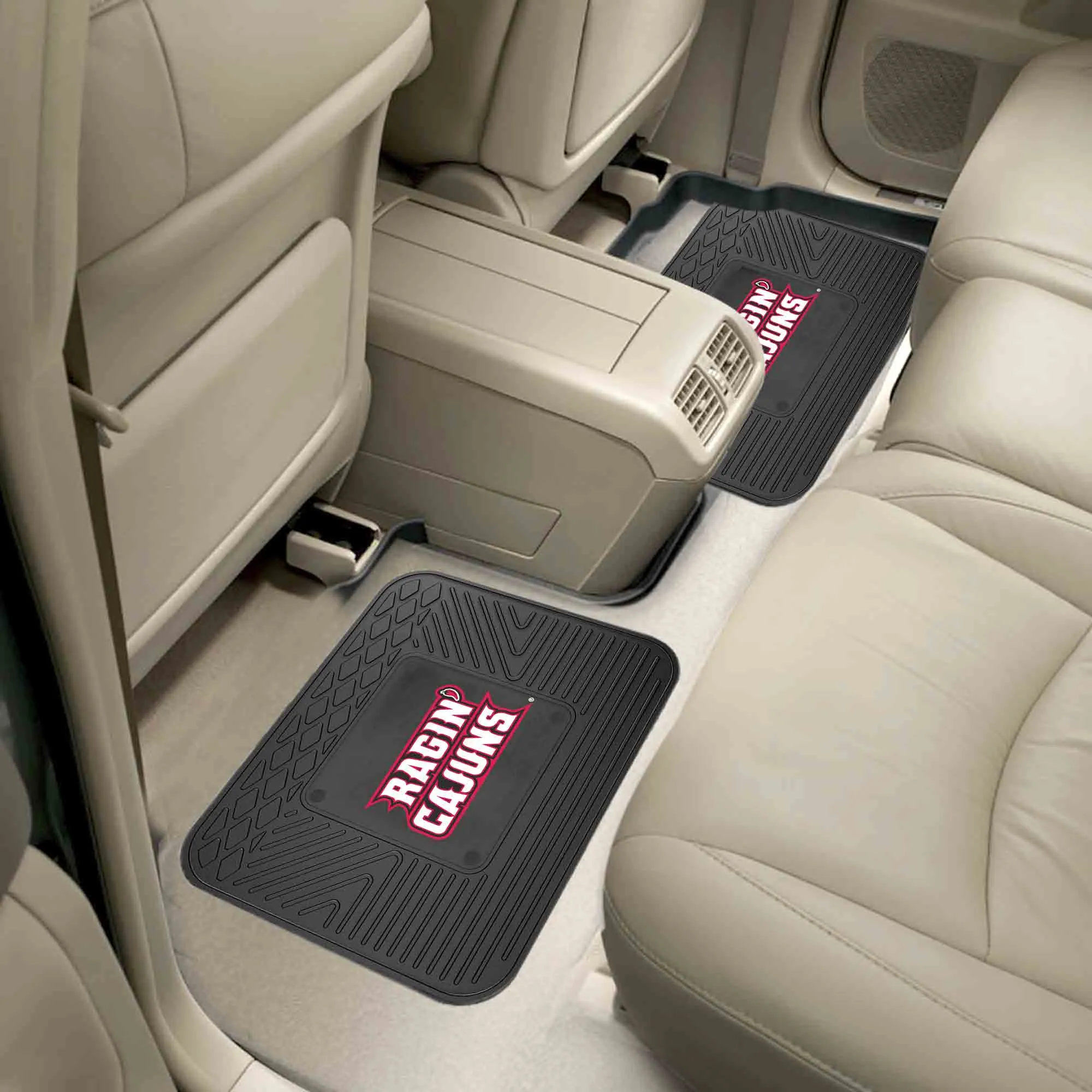 Fanmats Louisiana-Lafayette Ragin' Cajuns Back Seat Car Utility Mats - 2 Piece Set