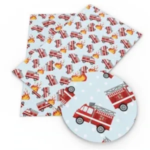 Fire Truck Faux Leather