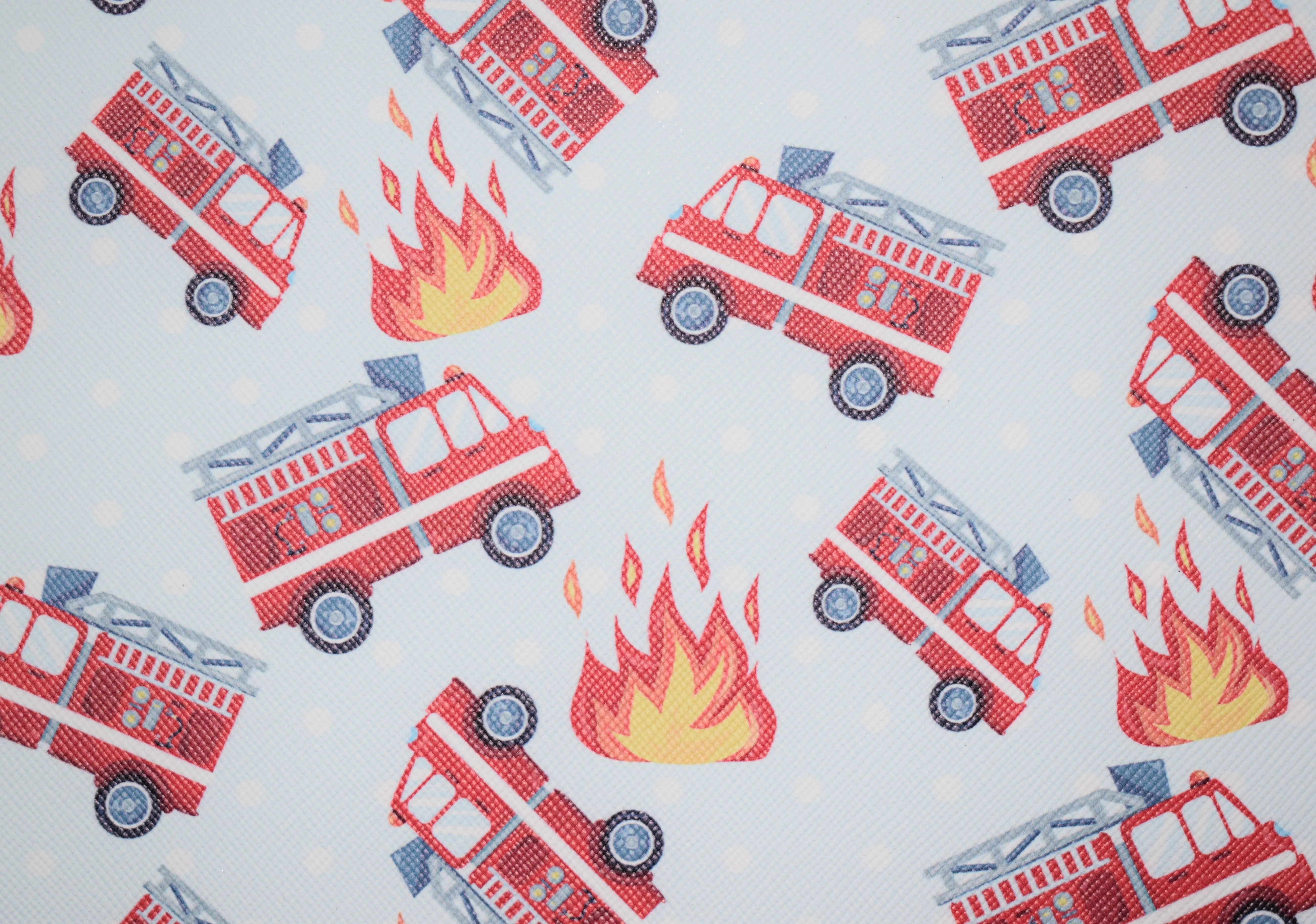 Fire Truck Faux Leather